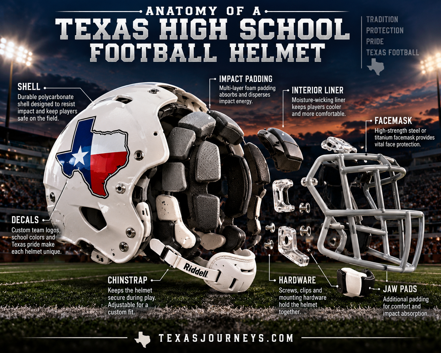 texas high school football helmet